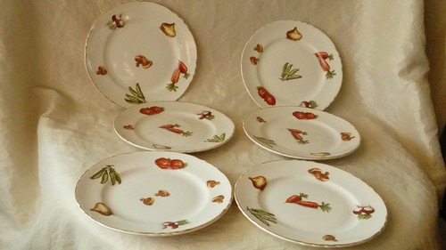 Earthenware dessert plates - 6,