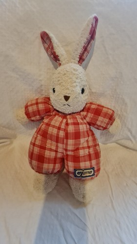 Doudou peluche lapin rouge - lapin,