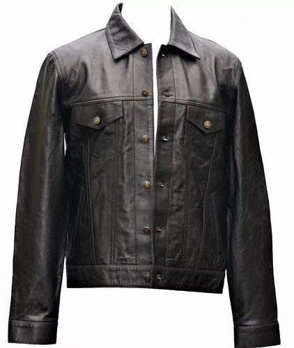 Veste cuir western trucker - en,