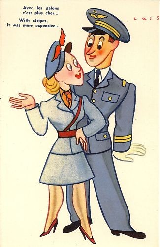 Old postcard fantasy humor