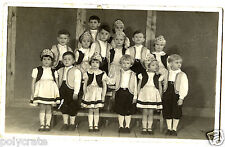 Antique Picture Kids Group Traditional Outfit Costume - Year. 1930