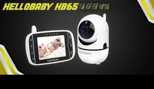 Babyphone Camera Blanc HelloBaby HB65 Bébé Moniteur Vidéo Écran LCD 3,2"