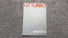 RENAULT 5 GT TURBO SALES BROCHURE 1986-
