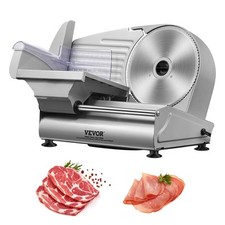 VEVOR Trancheuse Électrique Trancheuse à Jambon 190 mm 80-120 tr/min en Inox