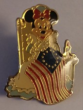 #3031 Disney pin Minnie as Betsy Ross Kodak patriotic series 1989 excellent