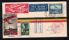 LETTRE AVION BELGIQUE 1935 SABENA ANVERS–BERLIN EXPO BRUXELLES CACHETS