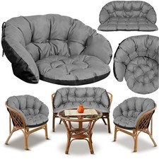 Ensemble de coussins de jardin coussins d'assise 122 x 40 + 190 x 40 cm gris ...