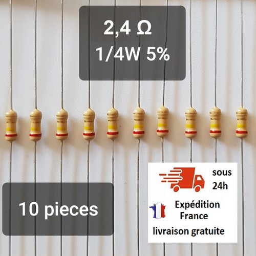 Résistance 4ohm pièces - 2,4ohm, 10