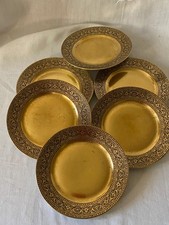 Manufacture F. Legrand & Cie Limoges Assiette à Cake en Porcelaine/ Noir Or