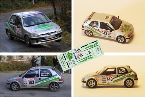 Decals peugeot 106 s16 - 1/43,