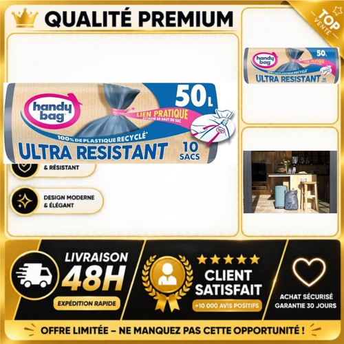 Sacs poubelle 50l ultra - sacs,