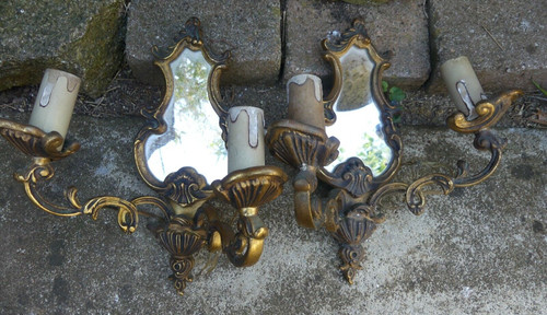Paire appliques miroir style - d'appliques,