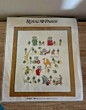 kit complet canevas Abécédaire  BABAR neuf avec fils toile aïda 57 x 65cm