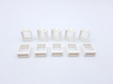 LEGO LOT 10 X FENETRE 1X2X2 BLANC + VITRE TRANS REF 60592 + 60601 *NEUF*