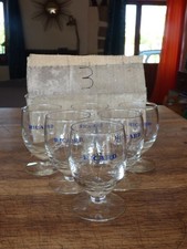 Lot de 6 verres Ricard Ballon 17 Cl  Ecriture Bleu pleine sans trait doseur N°3