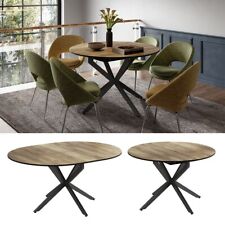 Table de salle à manger "Loyd", noir/chêne rustique, 120x76.5cm extensible Vicco