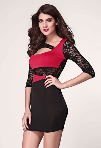 Robe courte rouge - courte, 38