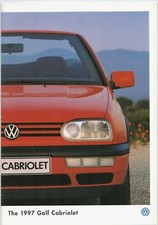 Volkswagen Golf Cabriolet Mk3 1996-97 UK Market Sales Brochure Convertible