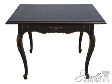 F63627EC: Chinoiserie Decorated Distressed Finish 1 Drawer Table