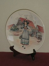 Très belle assiette en ceramique de Sarreguemines modèle Obernai H. Loux / NEUVE