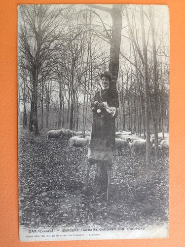Cpa libourne landes échasse - landes,