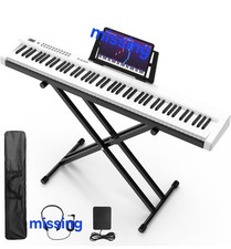 Digital Piano 88 Key Full Size Semi Weighted Electronic Keyboard Piano Set with