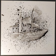 Peinture tableau signé graf  bombe aerosol noir blanc graphic paint  abstrait