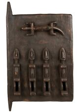 Porte Dogon Art Africain en Bois 45 cm - Artisanat Ethnique 1KG100 #17529