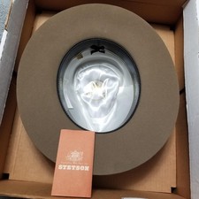 Stetson Hat Fedora Fitted Mens 7 1/8 Spring Creek II Eddie Bauer Leather Band