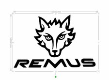 1 STICKER REMUS /ECHAPPEMENT  /FUN/ SPORT /MOTORSPORT 100x150mm