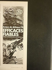 8/1979 PUB FN HERSTAL ARMES DE DEFENSE MINIMI MACHINEGUN ORIGINAL FRENCH AD