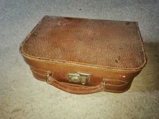 AR Ancienne petite valise de voyage valisette vintage Enfant cuir et carton