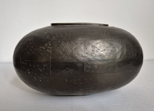 Vase art deco cuivre - vase, patiné