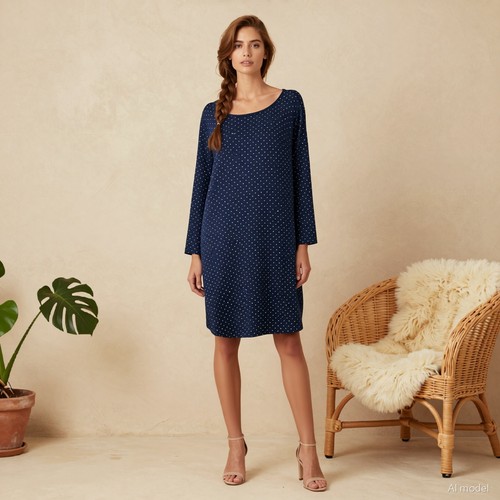 Retro robe longue bleue - retro,