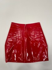 Jupe en latex rouge AMEN