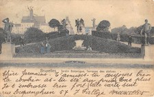 Old postcard BELGIUM / BRUSSELS / BOTANICAL GARDEN / TERRACE OF STATUES