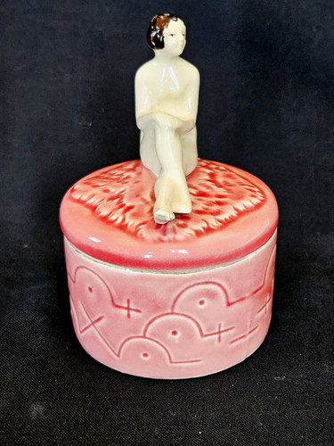 Boite poudre faience art - boite,