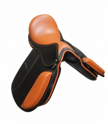 Leather dressage saddle - 18",