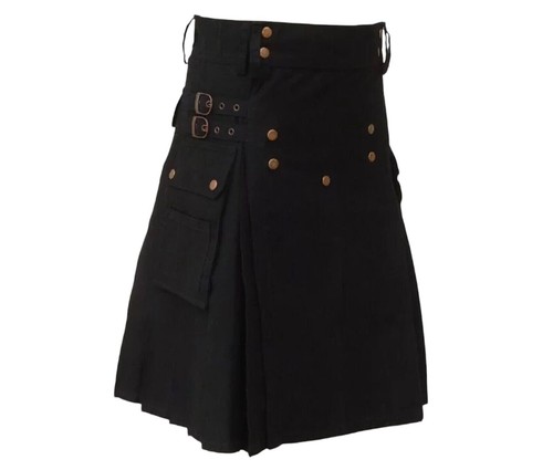 Kilt utilitaire noir écossais - utilitaire,