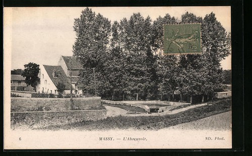 Cpa massy abreuvoir - cpa, massy,