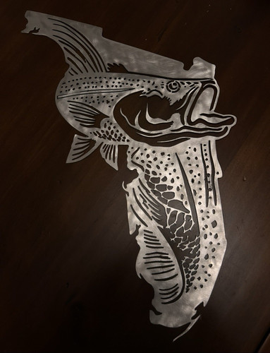 Metal fish wall sign - metal,