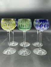 SAINT LOUIS VERRES A VIN RHIN ROEMER CRISTAL DOUBLÉ COULEUR MODÈLE RARE