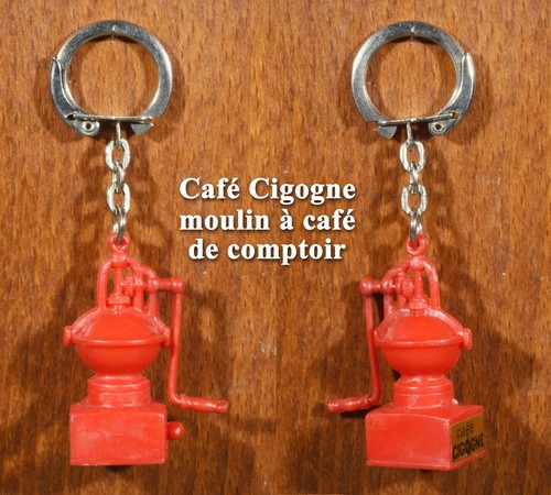 Cafés cigogne porte clefs - cafés, porte-clefs