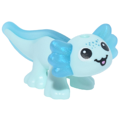 Light aqua salamander friends - light,