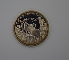 Cyprus 1986 Mouflon £1 Silver proof Wildlife Fund Coin