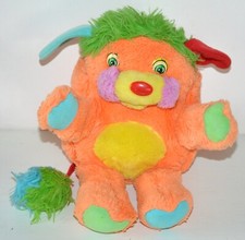 Ancienne Peluche Plush POPPLES Puzzle orange Vintage 30 cm Mattel années 80