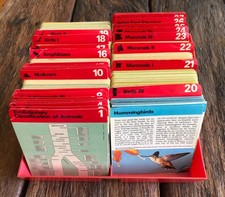 1970's Rencontre Leisure Art Animal classification Cards +original display tray
