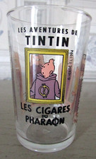Verre d'occasion Les Aventures de Tintin Amora Les Cigares du Pharaon Hergé 1994