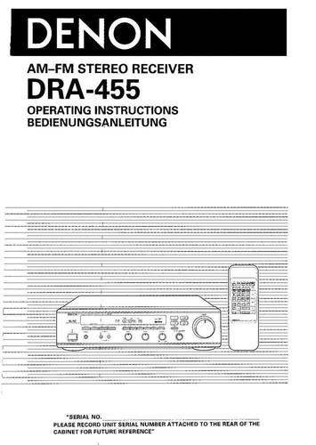 Denon dra 455 reciever - denon, owners