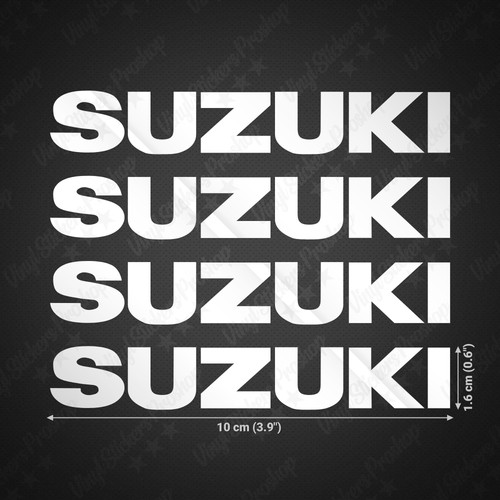 Stickers suzuki cm blanc - 10,